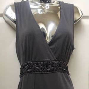 White House Black Market gray sleeveless top